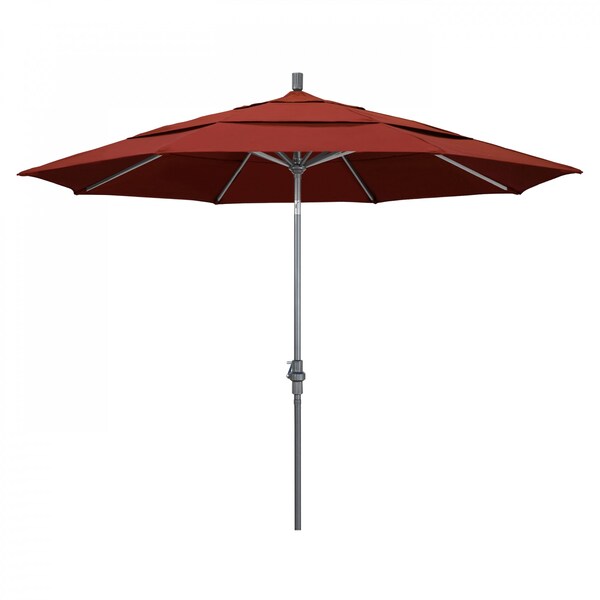 California Umbrella Patio Umbrella, Octagon, 110.5" H, Sunbrella Fabric, Terracotta - 194061012963