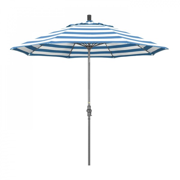 California Umbrella Patio Umbrella, Octagon, 101" H, Sunbrella Fabric, Cabana Regatta - 194061025178