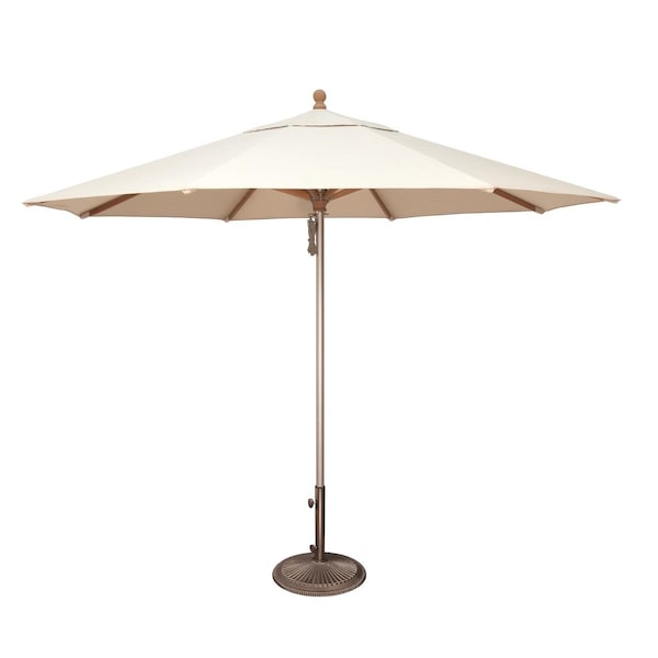 Simply Shade SimplyShade  Ibiza 11 ft. Sunbrella Wood &  Aluminum Umbrella  White - SSUWA811SS-A5404