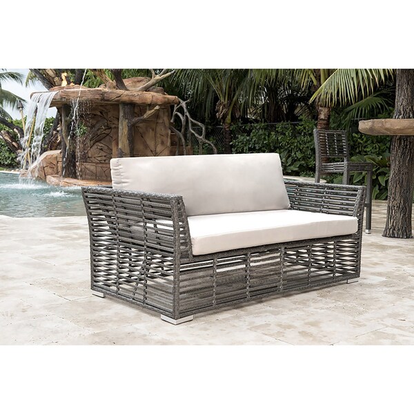 Panama Jack Outdoor Panama Jack Graphite Loveseat with Cushions - PJO-1601-GRY-LS