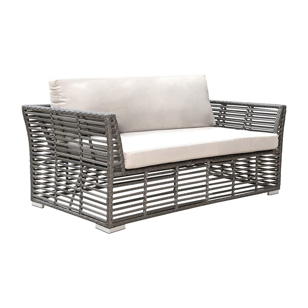 Panama Jack Outdoor Panama Jack Graphite Loveseat with Cushions - PJO-1601-GRY-LS