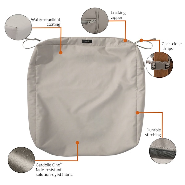 Classic Accessories Ravenna Patio Cushion Slipcover, 21" - 60-382-016401-RT