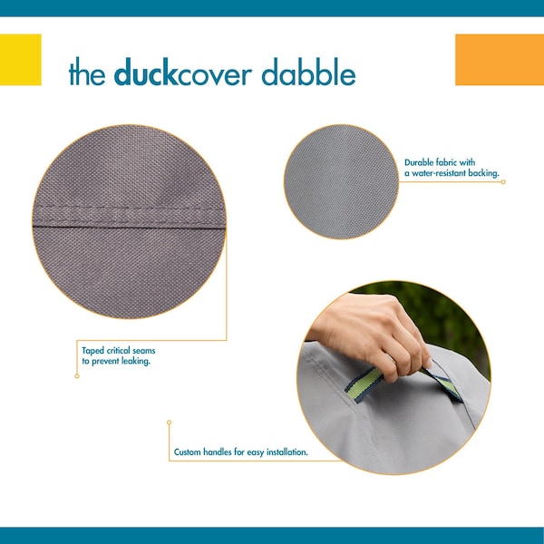 Duck Covers Soteria Grey RainProof Patio Loveseat Cover 38"x70" - RLV704135