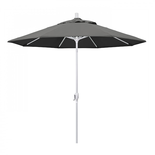 California Umbrella Patio Umbrella, Octagon, 101" H, Sunbrella Fabric, Charcoal - 194061033821