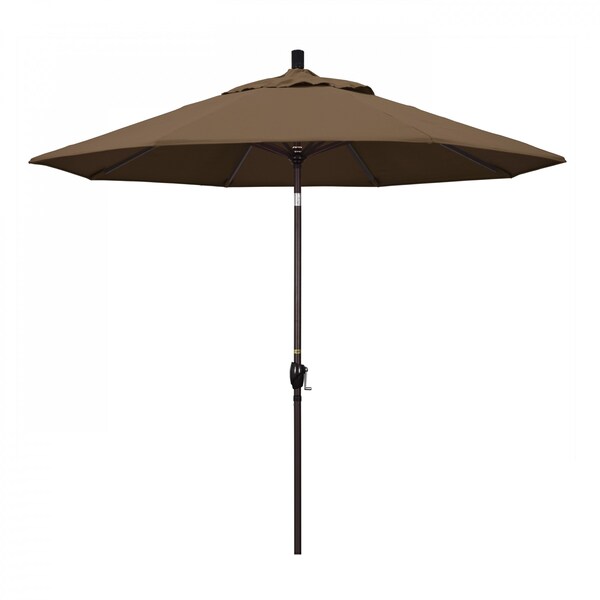 California Umbrella Patio Umbrella, Octagon, 101" H, Sunbrella Fabric, Cocoa - 194061033043