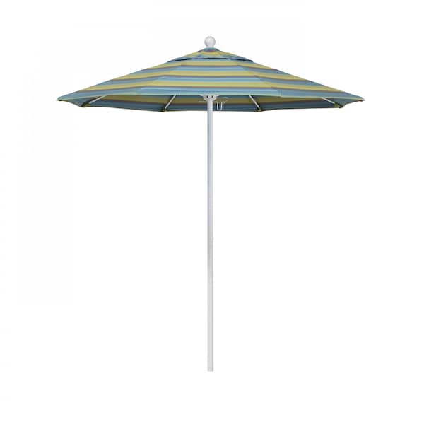 California Umbrella Patio Umbrella, Octagon, 96" H, Sunbrella Fabric, Astoria Lagoon - 194061004852