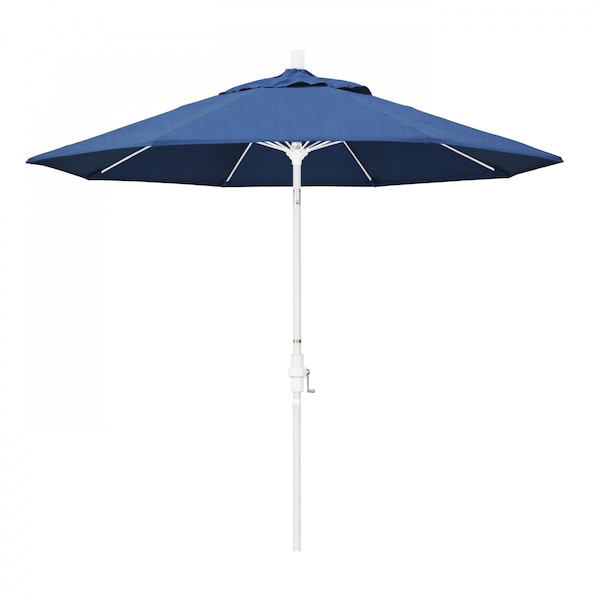 California Umbrella Patio Umbrella, Octagon, 101" H, Sunbrella Fabric, Regatta - 194061026885