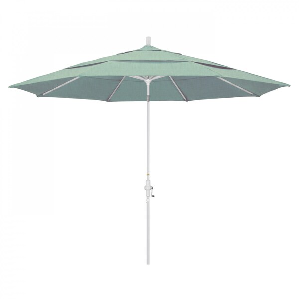 California Umbrella Patio Umbrella, Octagon, 110.5" H, Sunbrella Fabric, Spa - 194061014547