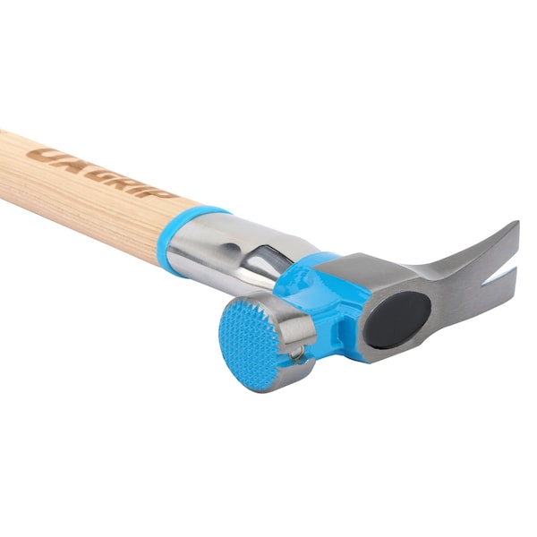Ox Tools Pro 22-Ounce Milled Face Framing Hammer | Curved Hickory Handle w/ Steel Reinforcement - OX-P083522