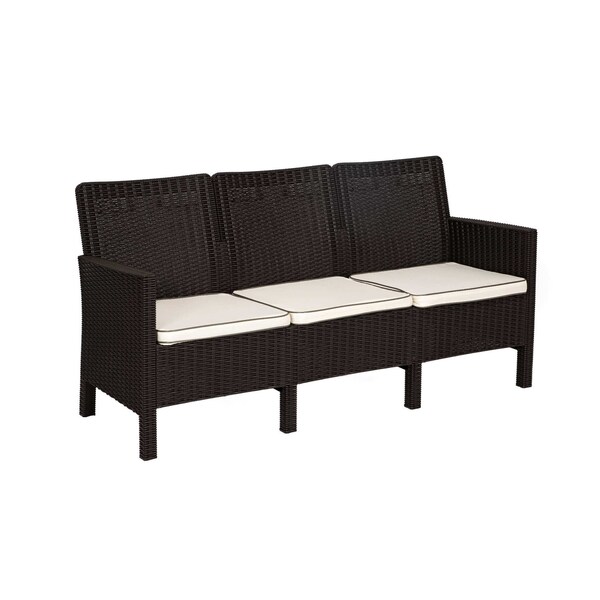 Rainbow Outdoor Nova 4-Piece Sofa Set with Cushions-Brown - RBO-NOVA-BRW-4PC-S