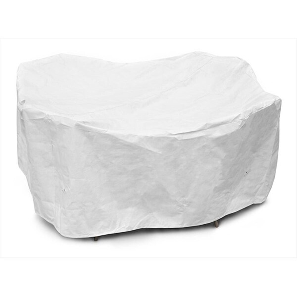 Koverroos DuPont Tyvek 54 in. Round Table High Back Dining Set Cover- White - 88 Dia x 36 H in. - 21162