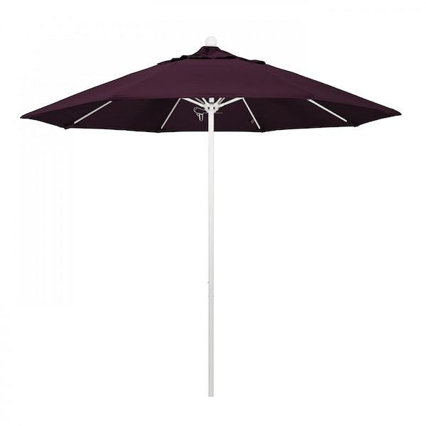 California Umbrella Patio Umbrella, Octagon, 103" H, Pacifica Fabric, Purple - 194061008003
