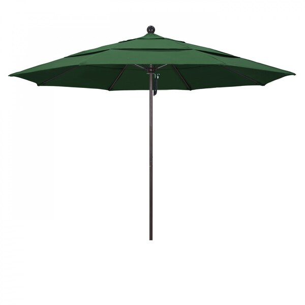 California Umbrella Patio Umbrella, Octagon, 107" H, Olefin Fabric, Hunter Green - 194061001301