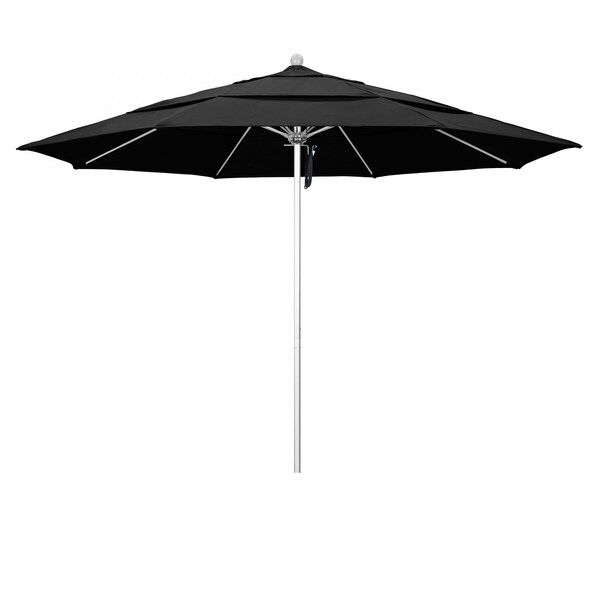California Umbrella Patio Umbrella, Octagon, 107" H, Olefin Fabric, Black - 194061000533