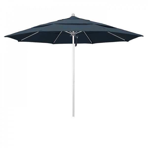 California Umbrella Patio Umbrella, Octagon, 107" H, Pacifica Fabric, Sapphire - 194061000793