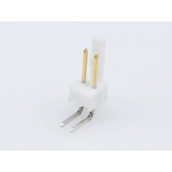 Molex Board Connector, 2 Contact(S), 1 Row(S), Male, Right Angle, 0.1 Inch Pitch, Solder Terminal,  - 22124022