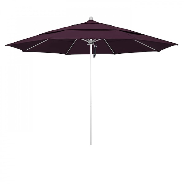 California Umbrella Patio Umbrella, Octagon, 107" H, Pacifica Fabric, Purple - 194061000830