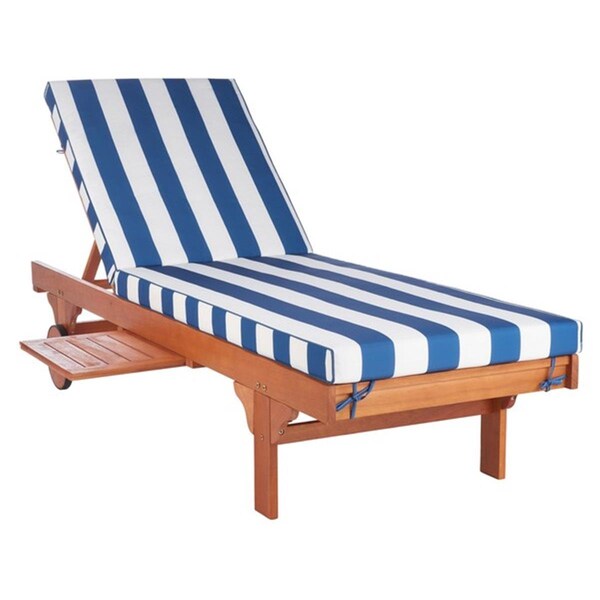 Safavieh Newport Lounge Chair - Natural, Blue & White - PAT7022J