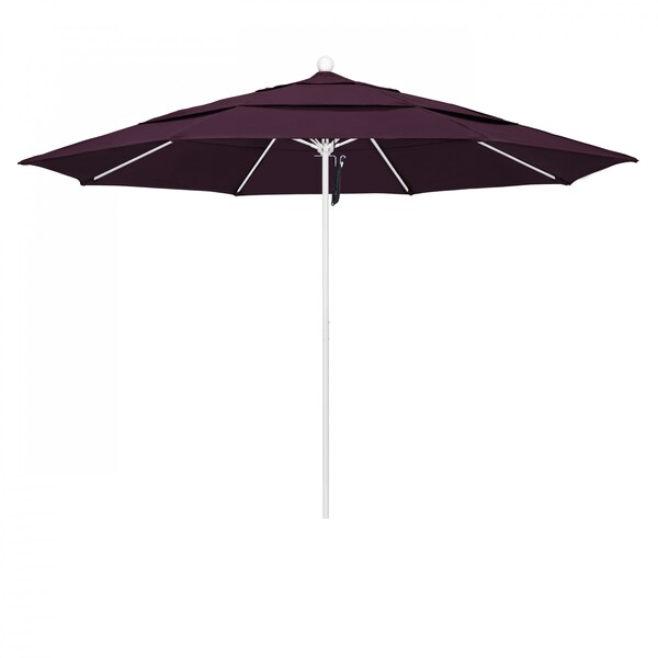 California Umbrella Patio Umbrella, Octagon, 107" H, Pacifica Fabric, Purple - 194061002513