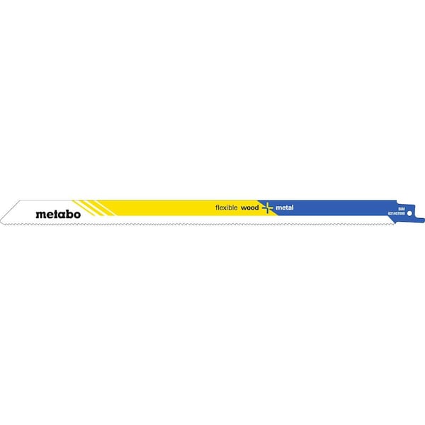 Metabo RECIP. SAW BLADE -BiM 12"x3/4"x.035 10-14 tpi wood, metal inserts 7/32"-10" in sheets, pipes, 1/8"-3/8" - 631407000