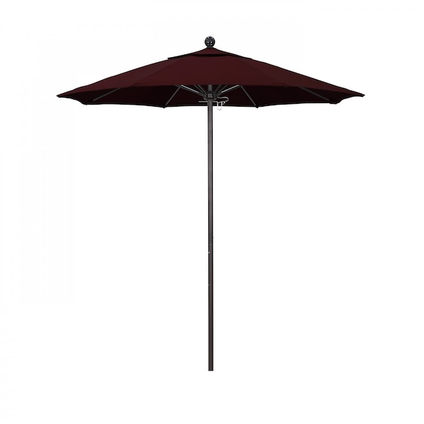 California Umbrella Patio Umbrella, Octagon, 96" H, Pacifica Fabric, Burgundy - 194061004364