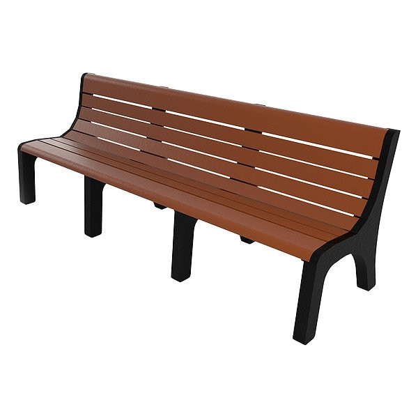 Ultrasite Outdoor Bench, 96 in L, Brown - PB 8BRONEW