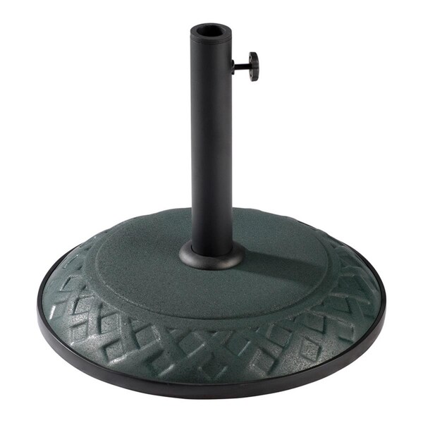 International Caravan Compound Resin Basket Weave Umbrella Stand, Dark Green - 23800-15-FG