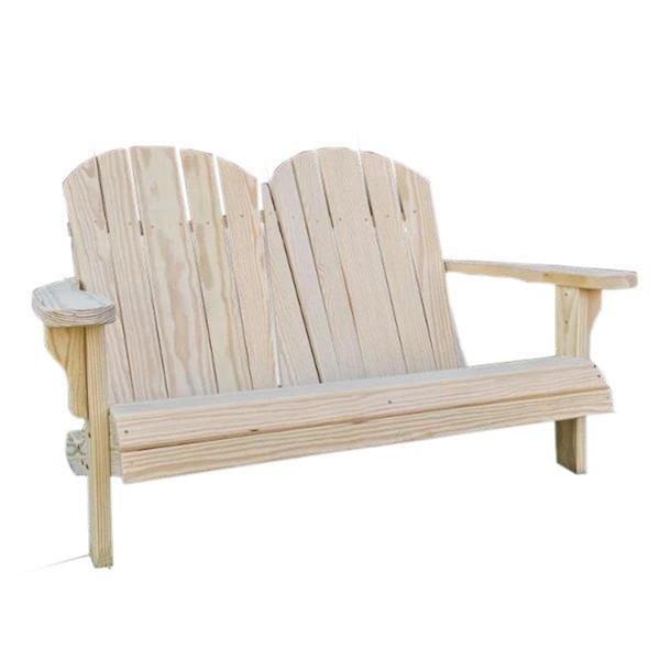 Gardencare 64 in. Treated Pine Low Curveback Garden Bench - GA2828256
