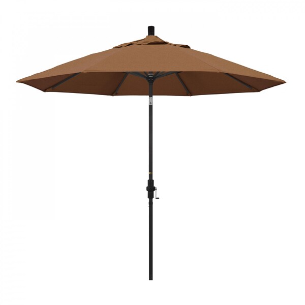 California Umbrella Patio Umbrella, Octagon, 102.38" H, Sunbrella Fabric, Teak - 194061019092