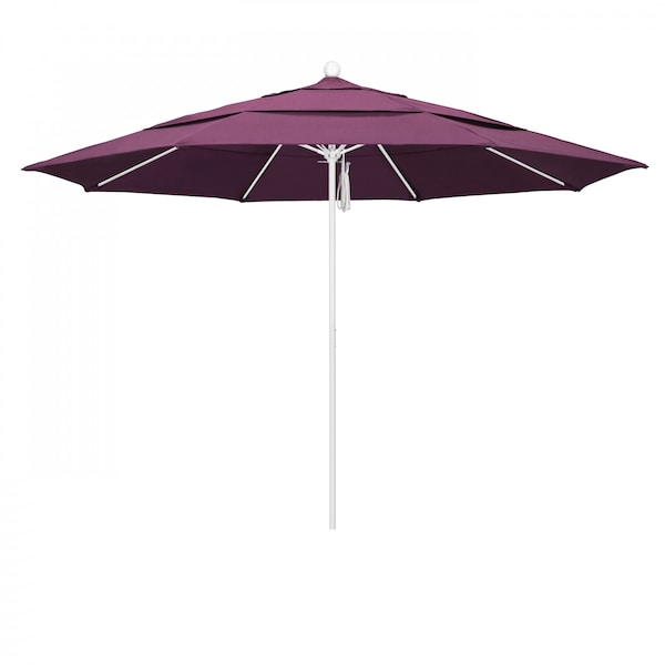California Umbrella Patio Umbrella, Octagon, 107" H, Sunbrella Fabric, Iris - 194061002100