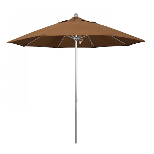 California Umbrella Patio Umbrella, Octagon, 103" H, Sunbrella Fabric, Teak - 194061005644