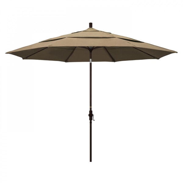 California Umbrella Patio Umbrella, Octagon, 110.5" H, Sunbrella Fabric, Heather Beige - 194061013861