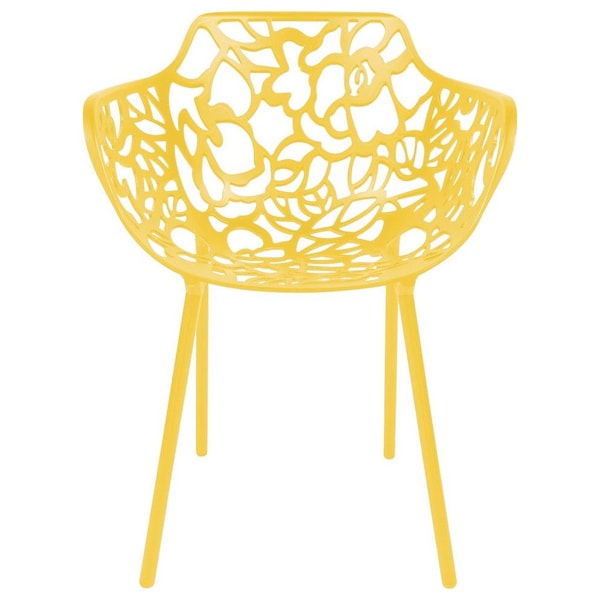 Leisuremod Modern Devon Aluminum Armchair, Yellow - DCA23Y
