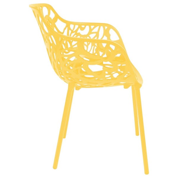 Leisuremod Modern Devon Aluminum Armchair, Yellow - DCA23Y