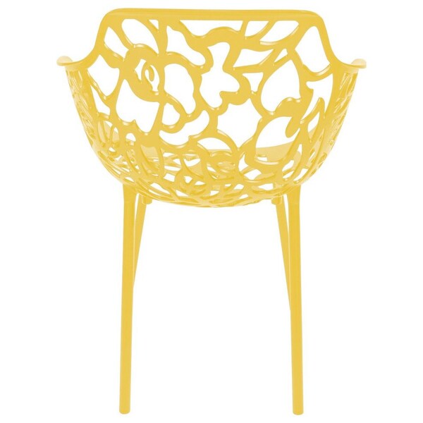 Leisuremod Modern Devon Aluminum Armchair, Yellow - DCA23Y