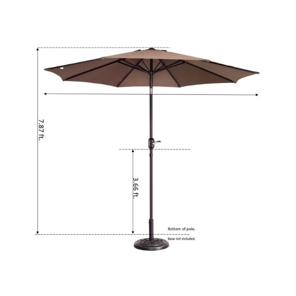 Nature Spring Nature Spring 9Ft Patio Umbrella- Auto Tilt, Brown - 514804HKM