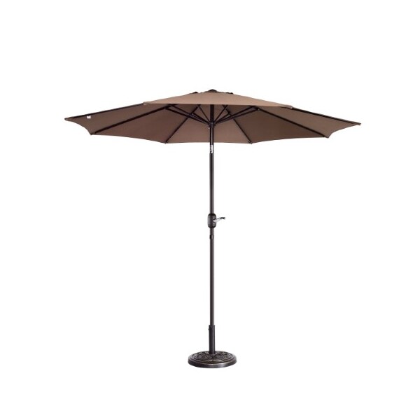 Nature Spring Nature Spring 9Ft Patio Umbrella- Auto Tilt, Brown - 514804HKM