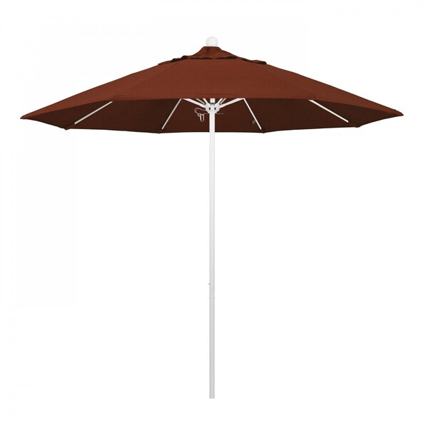 California Umbrella Patio Umbrella, Octagon, 103" H, Olefin Fabric, Terracotta - 194061007716