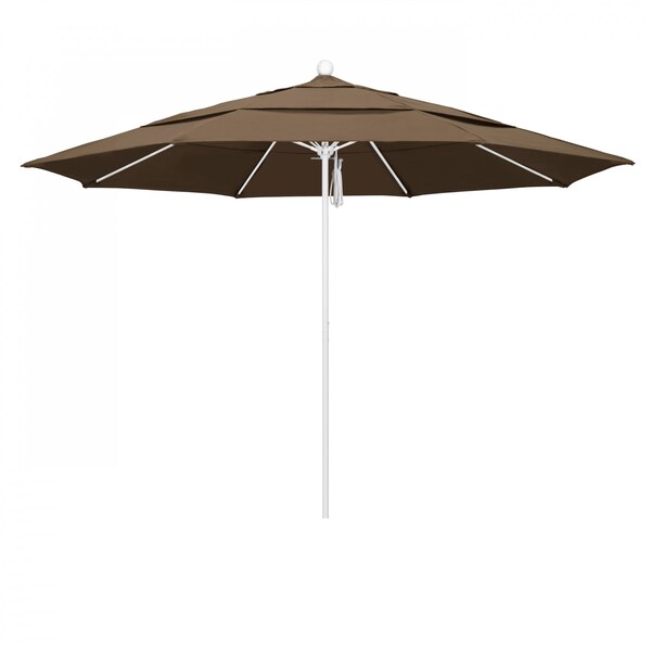 California Umbrella Patio Umbrella, Octagon, 107" H, Sunbrella Fabric, Cocoa - 194061001905