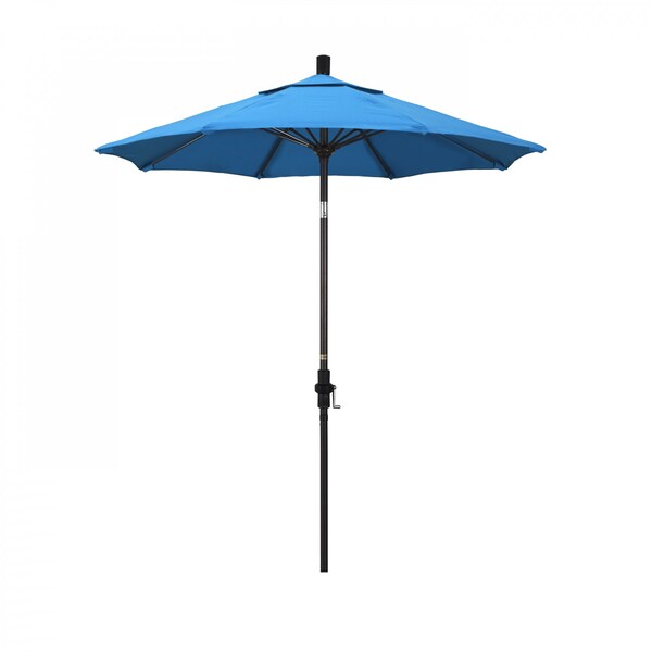 California Umbrella Patio Umbrella, Octagon, 102.5" H, Sunbrella Fabric, Canvas Cyan - 194061024294
