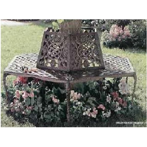Oakland Living Oakland Living  Tea Rose Cast Aluminum Tree Bench, Antique Bronze - 5016-AB