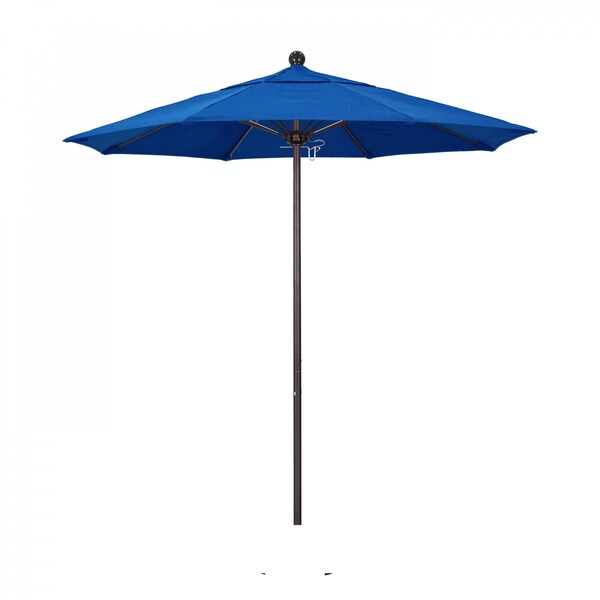 California Umbrella Patio Umbrella, Octagon, 96" H, Sunbrella Fabric, Pacific Blue - 194061003657