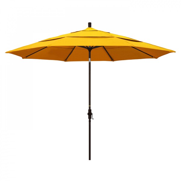 California Umbrella Patio Umbrella, Octagon, 110.5" H, Sunbrella Fabric, Sunflower Yellow - 194061013830