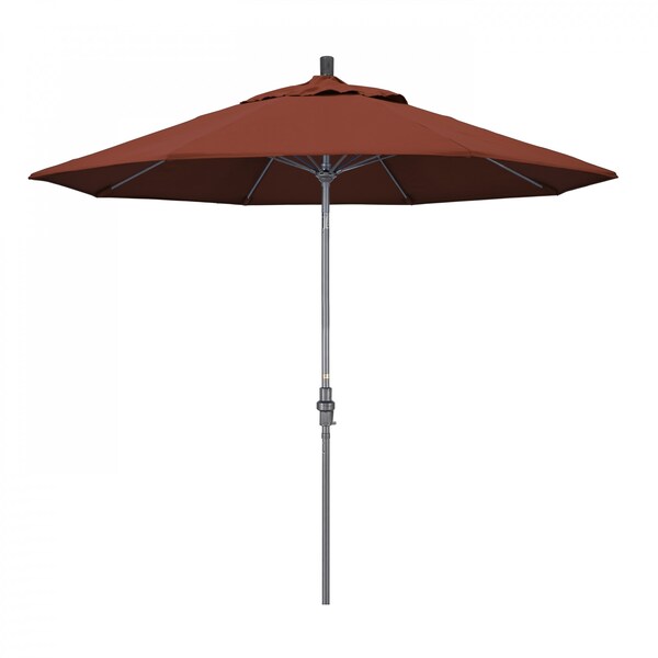 California Umbrella Patio Umbrella, Octagon, 101" H, Sunbrella Fabric, Terracotta - 194061025000