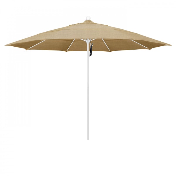 California Umbrella Patio Umbrella, Octagon, 107" H, Sunbrella Fabric, Linen Sesame - 194061002117