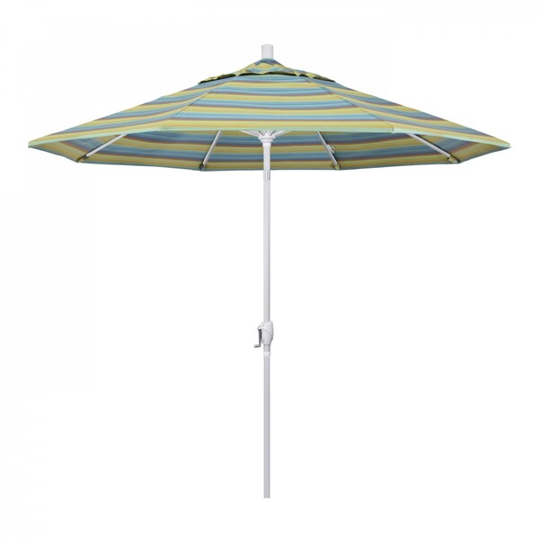California Umbrella Patio Umbrella, Octagon, 101" H, Sunbrella Fabric, Astoria Lagoon - 194061034125