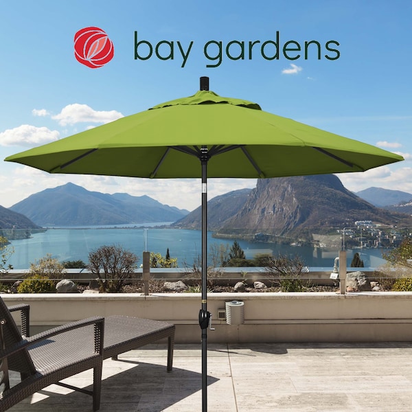 California Umbrella Patio Umbrella, Octagon, 101" H, Sunbrella Fabric, Macaw - 194061034859