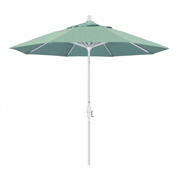 California Umbrella Patio Umbrella, Octagon, 102.38" H, Sunbrella Fabric, Spa - 194061018026