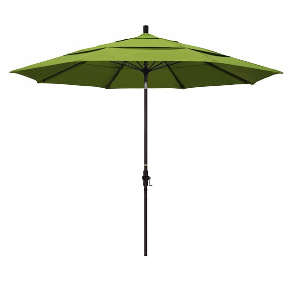 California Umbrella Patio Umbrella, Octagon, 109.5" H, Sunbrella Fabric, Macaw - 194061020739