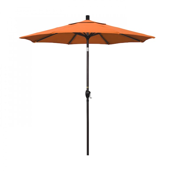 California Umbrella Patio Umbrella, Octagon, 95.5" H, Sunbrella Fabric, Tangerine - 194061029466